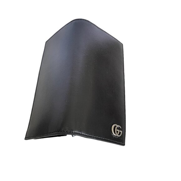 Gucci 428740 Men's Black Leather GG Marmont Vertical Wallet, Boarded Plutone - Picture 10 of 15